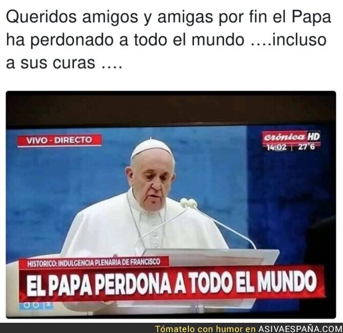 La buena acción del Papa
