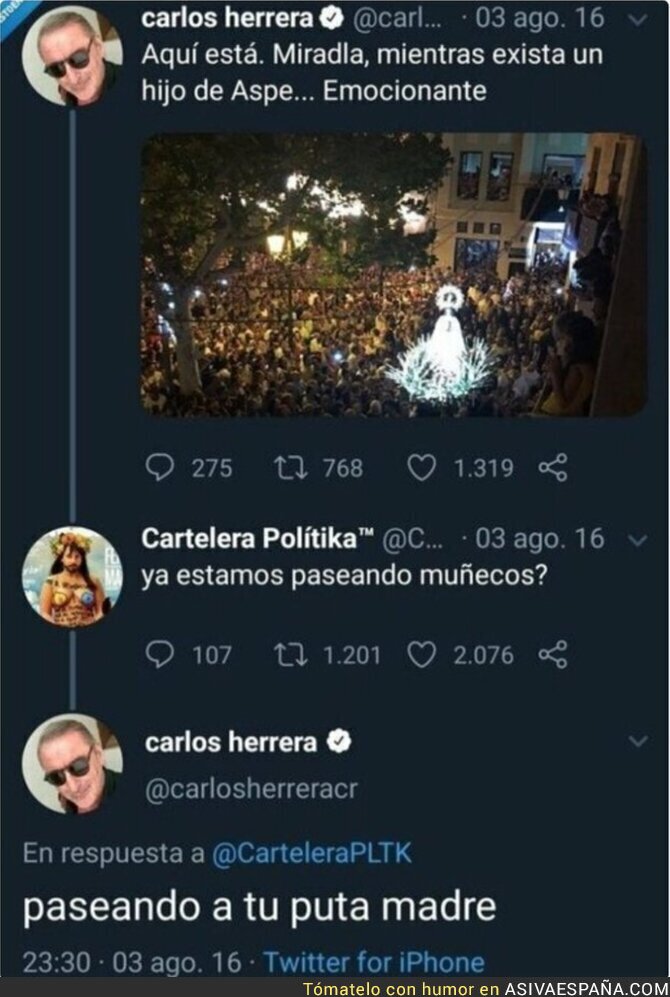 Ya que es Semana Santa nunca hay que olvidar esta conversación de Carlos Herrera