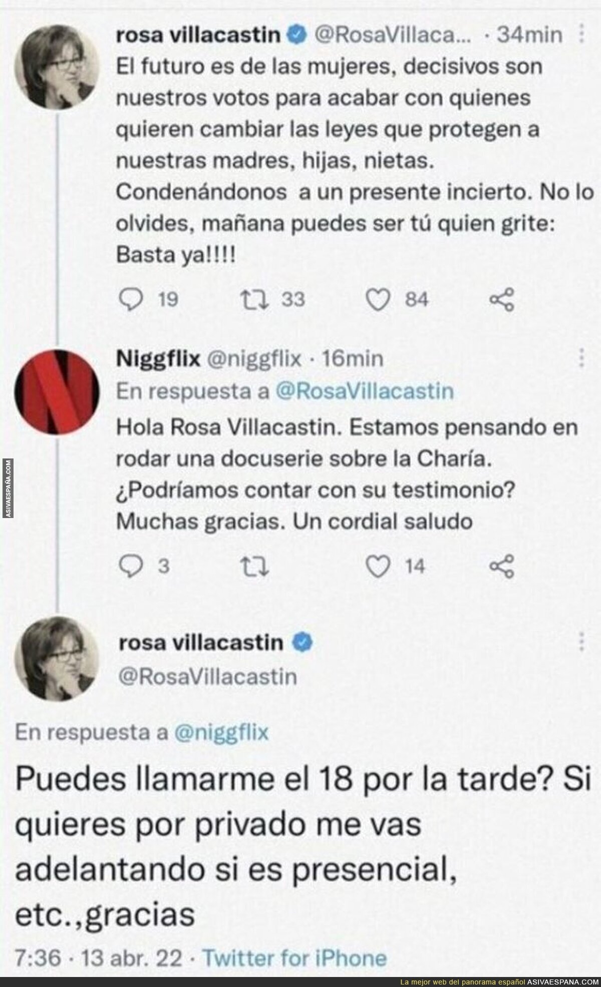 Gracias por tanto Rosa Villacastín