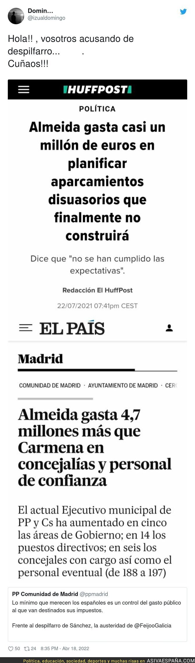 El despilfarro del PP en Madrid