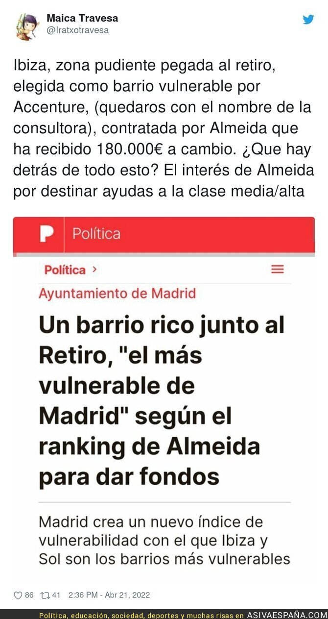 Las nuevas zonas vulnerables de Madrid con el PP