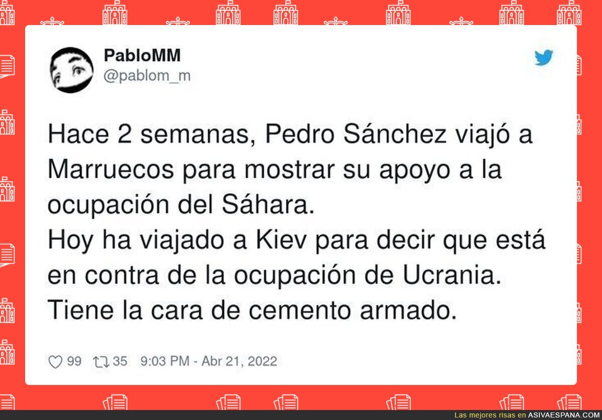 Un sin sentido lo de Pedro Sánchez posicionándose en guerras