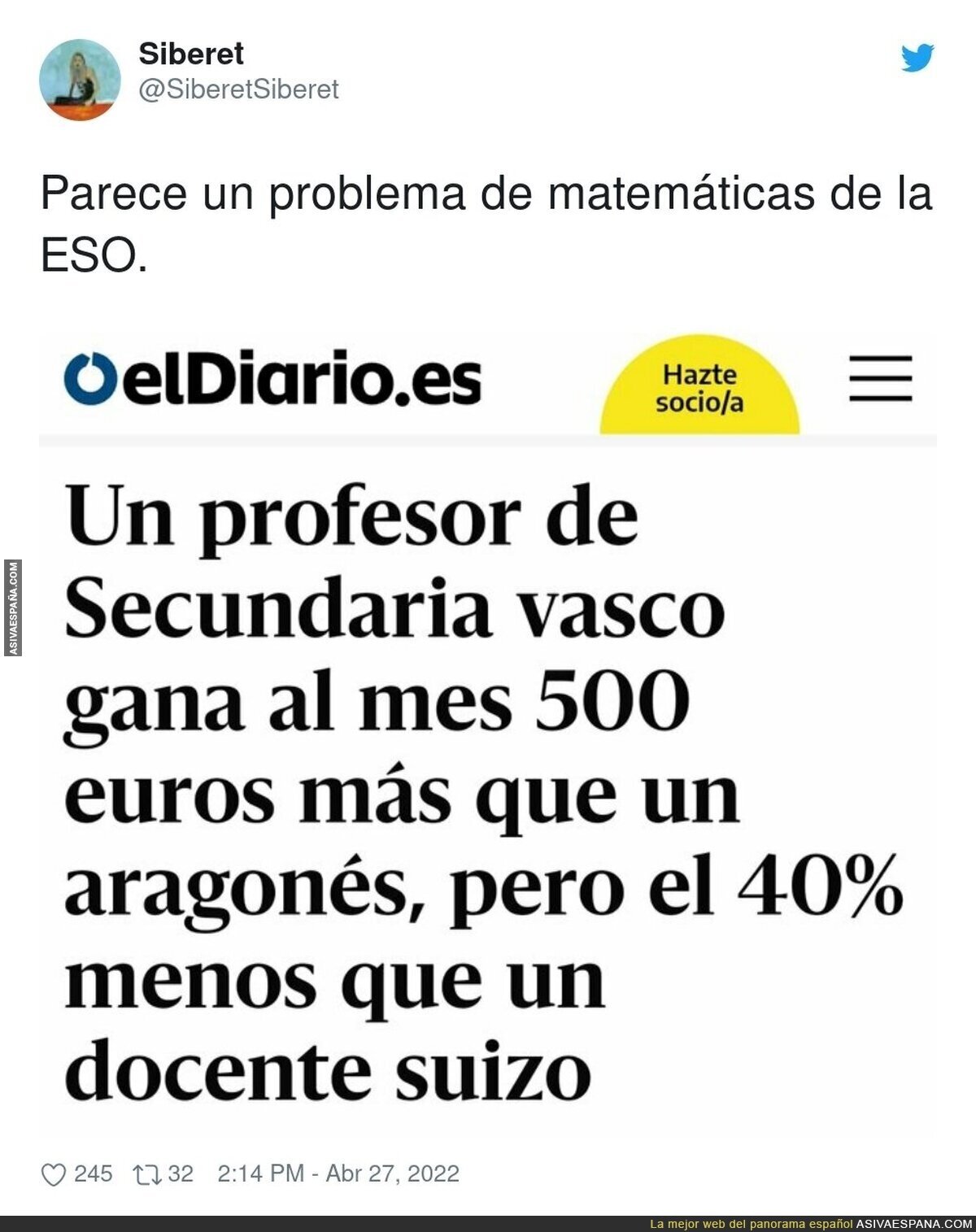 Ponte a calcular si necesitas saber el resultado