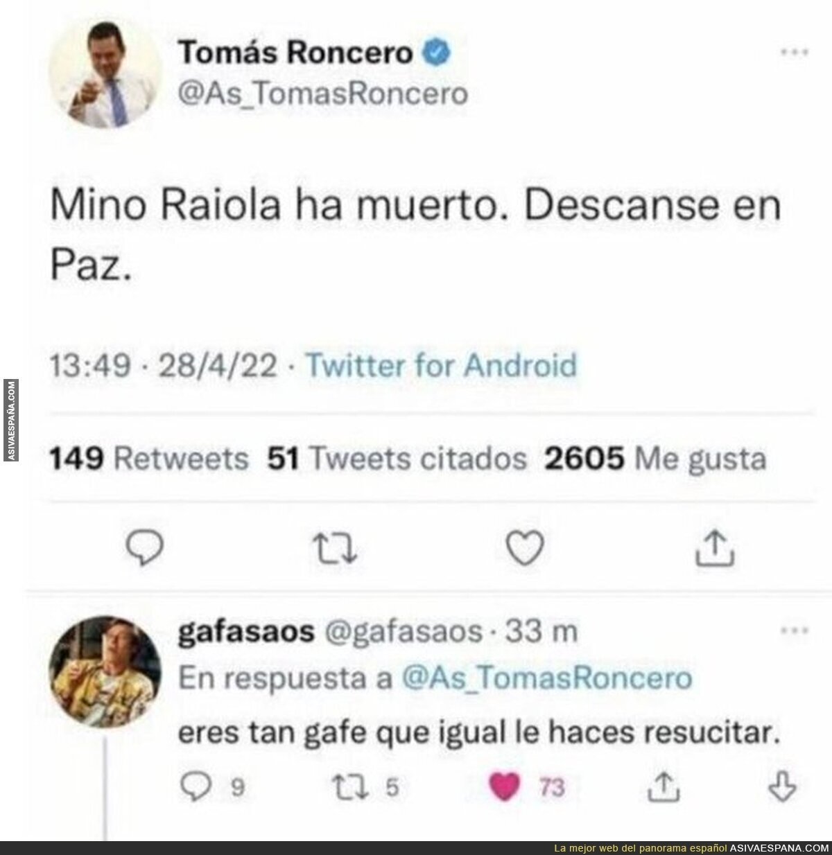 Mino Raiola le debe la vida a Tomás Roncero