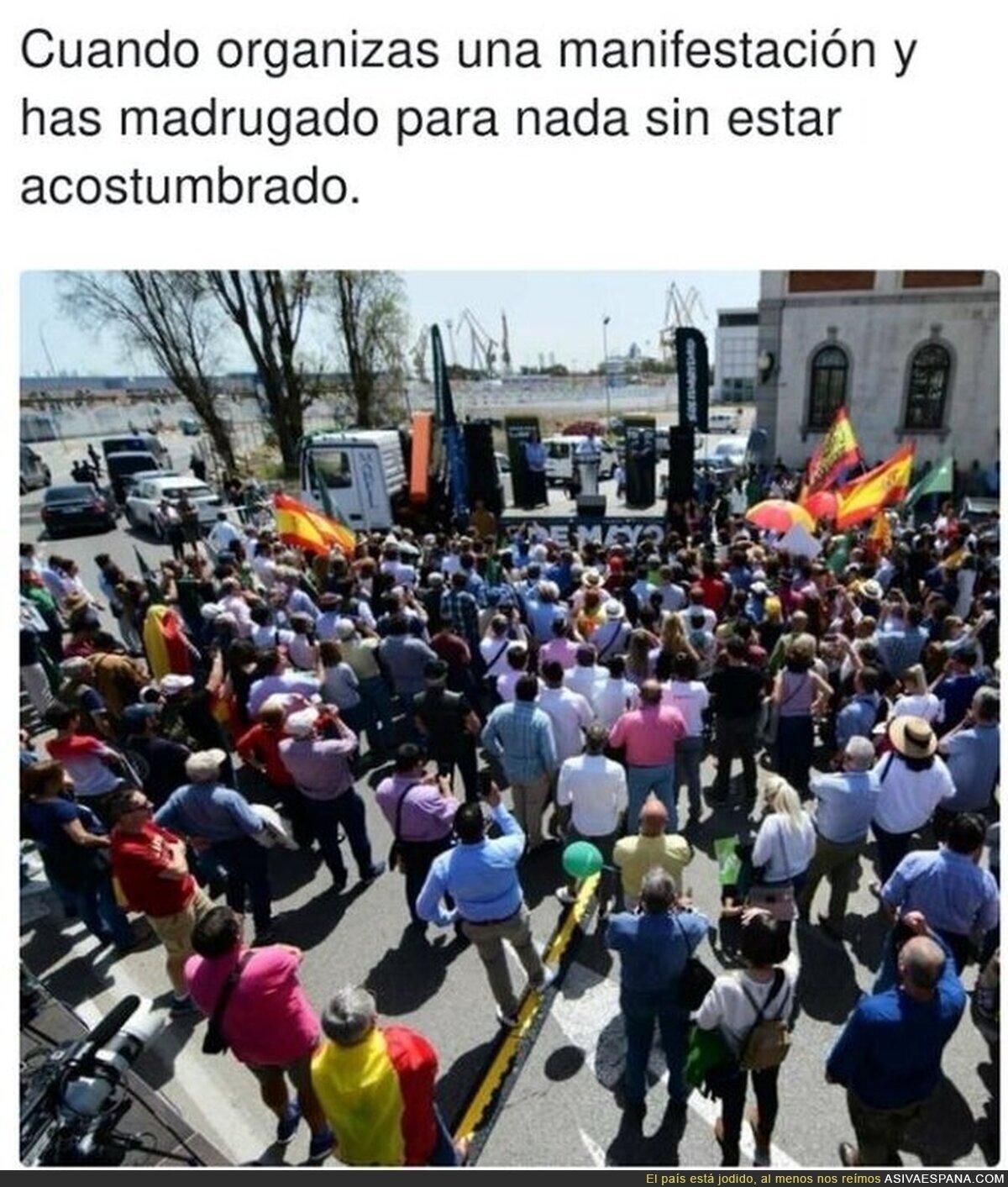 Fracaso de la manifestación de VOX en Cádiz pese a fletar muchísimos autobuses