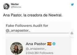 La credibilidad de Newtral y su creadora Ana Pastor bajo sospecha con estos datos de seguidores falsos que tiene