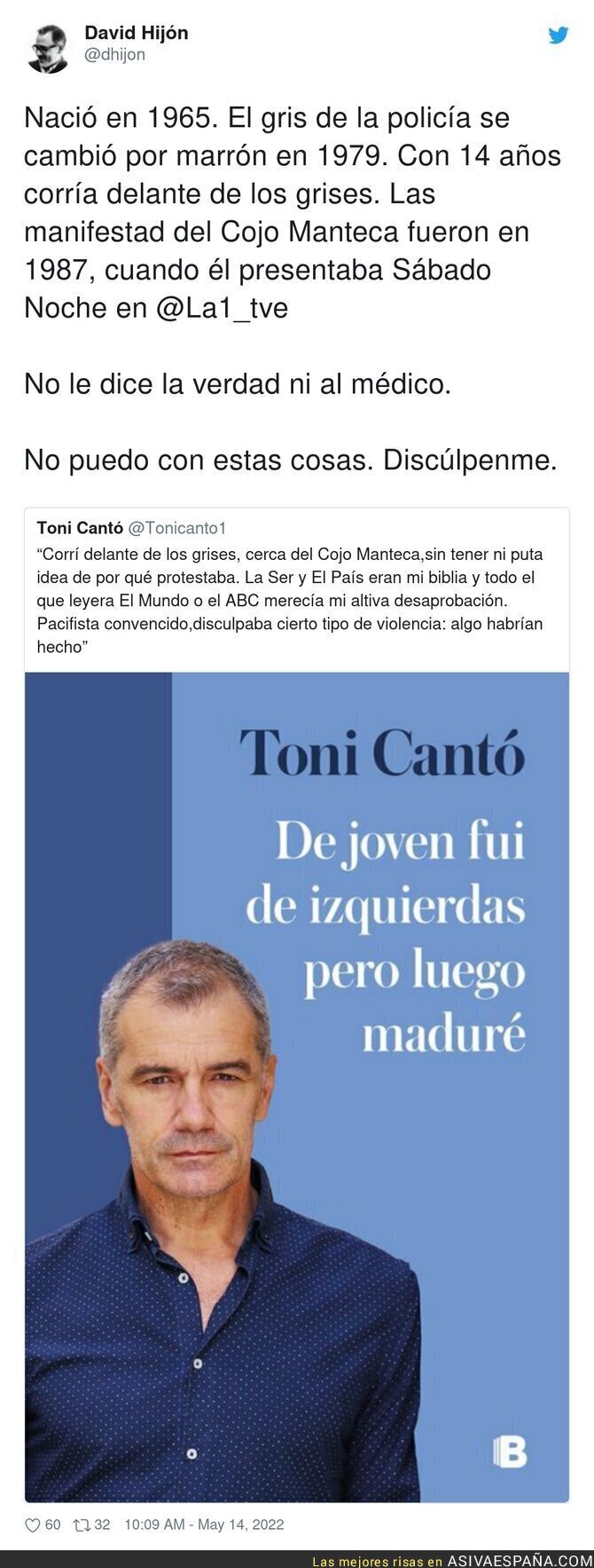 Toni Cantó ha sido pillado mintiendo en todo lo que ha escrito en este tuit