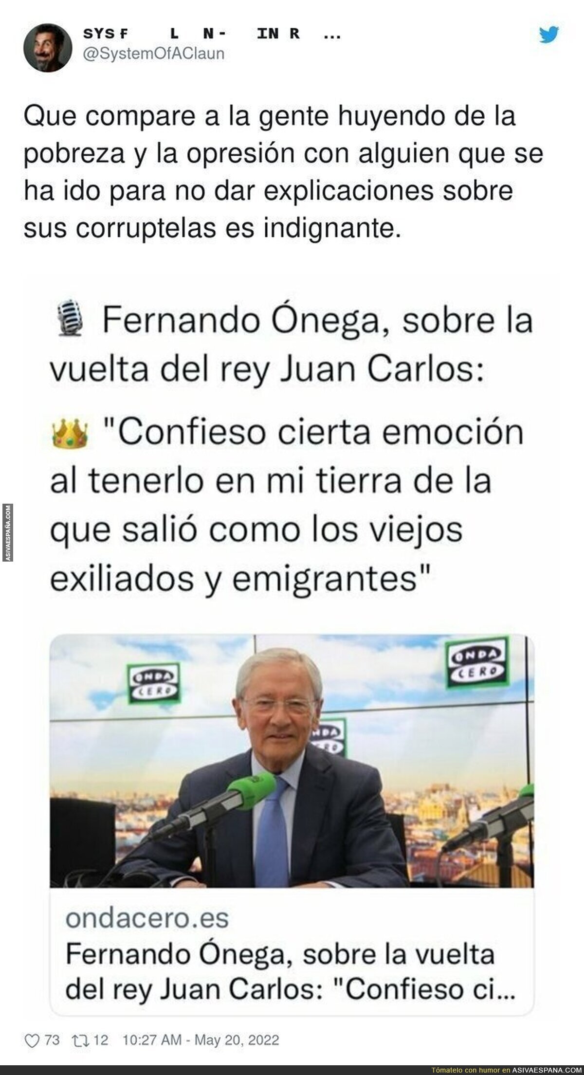 Fernando Ónega es otro lamebotas del Rey