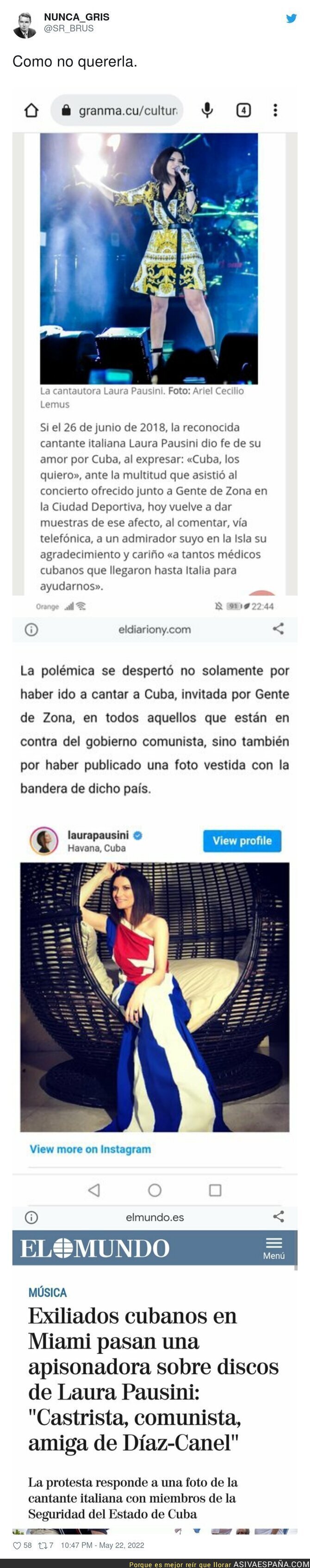 Laura Pausini se gana el aplauso de la izquierda tras estas acciones
