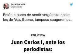 Juan Carlos I no tiene vergüenza