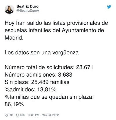 Es desesperante lo de Madrid
