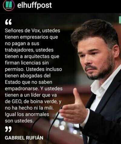 Verdades como puños de Gabriel Rufián