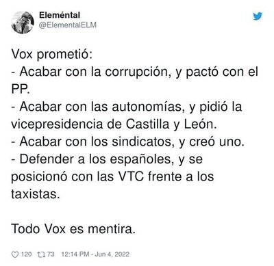 Las dos caras de VOX