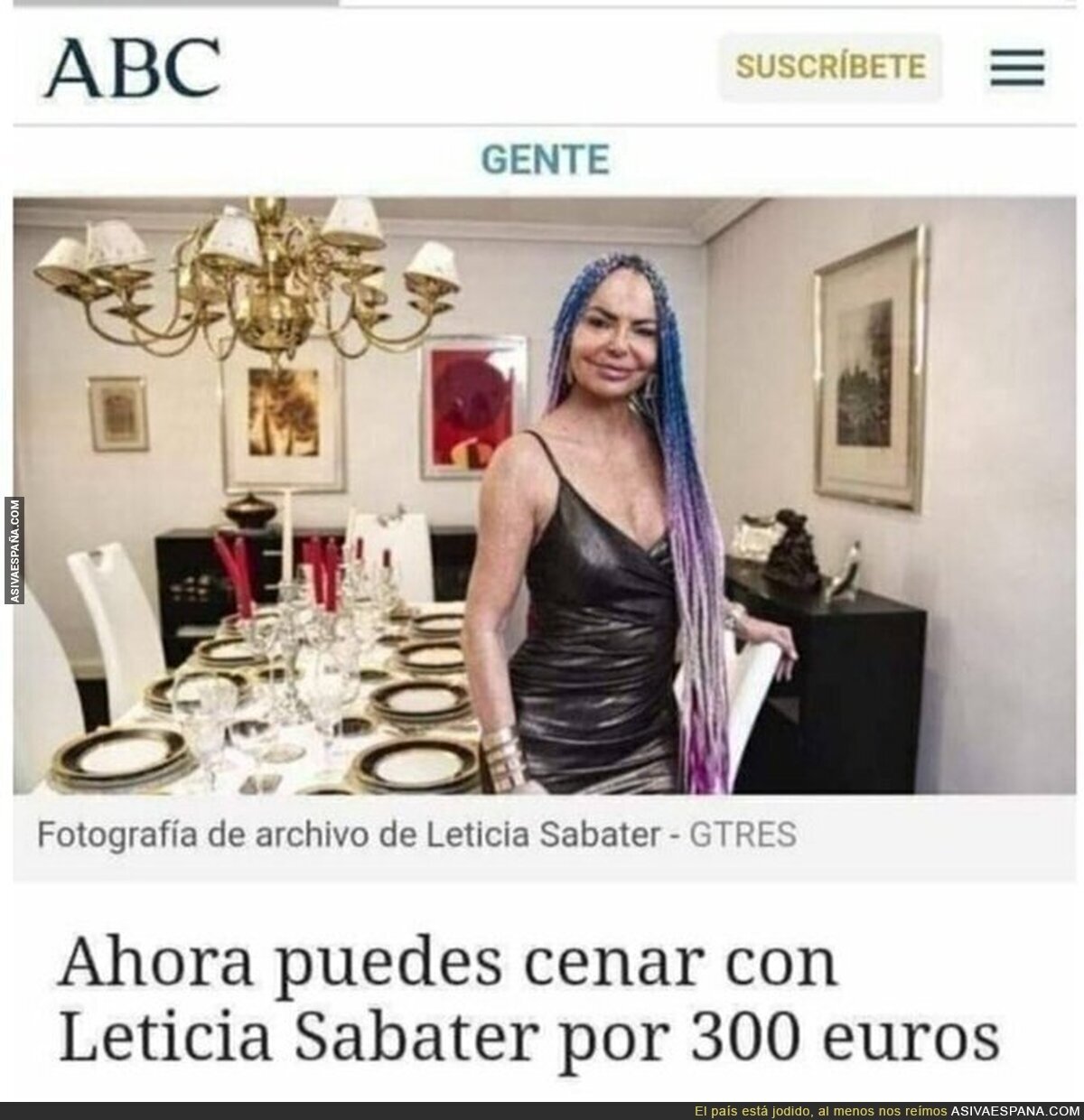 Un chollo cenar con Leticia Sabater