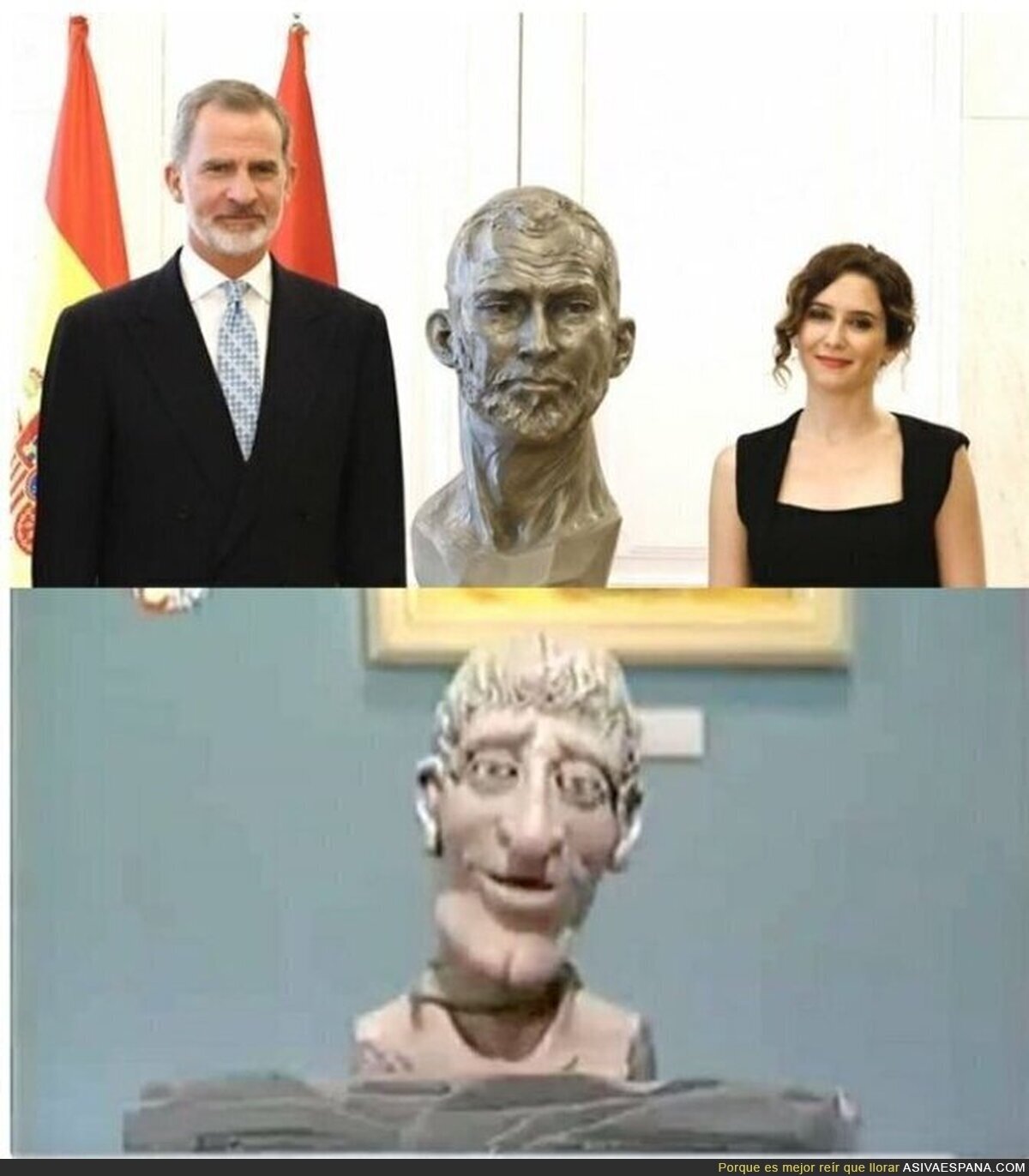 El busto de Felipe VI