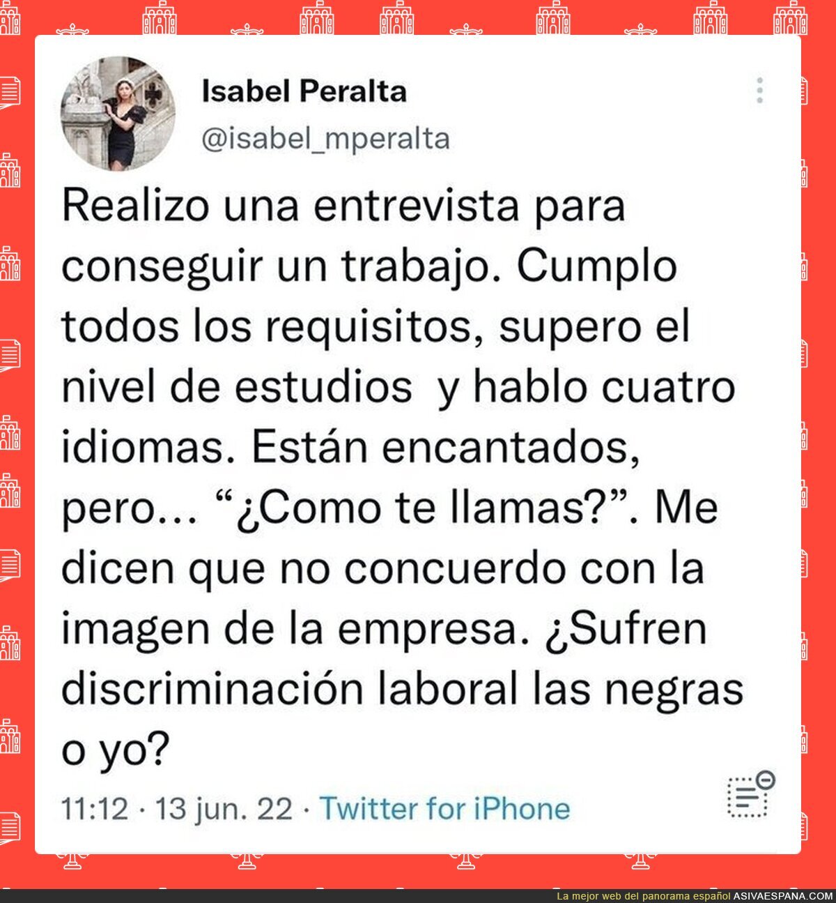 La discriminación a la nazi de Isabel Peralta