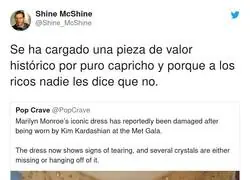 El vestido de Marilyn ha sido destru&iacute;do