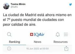 Es mejor no acercarse a Madrid por salud