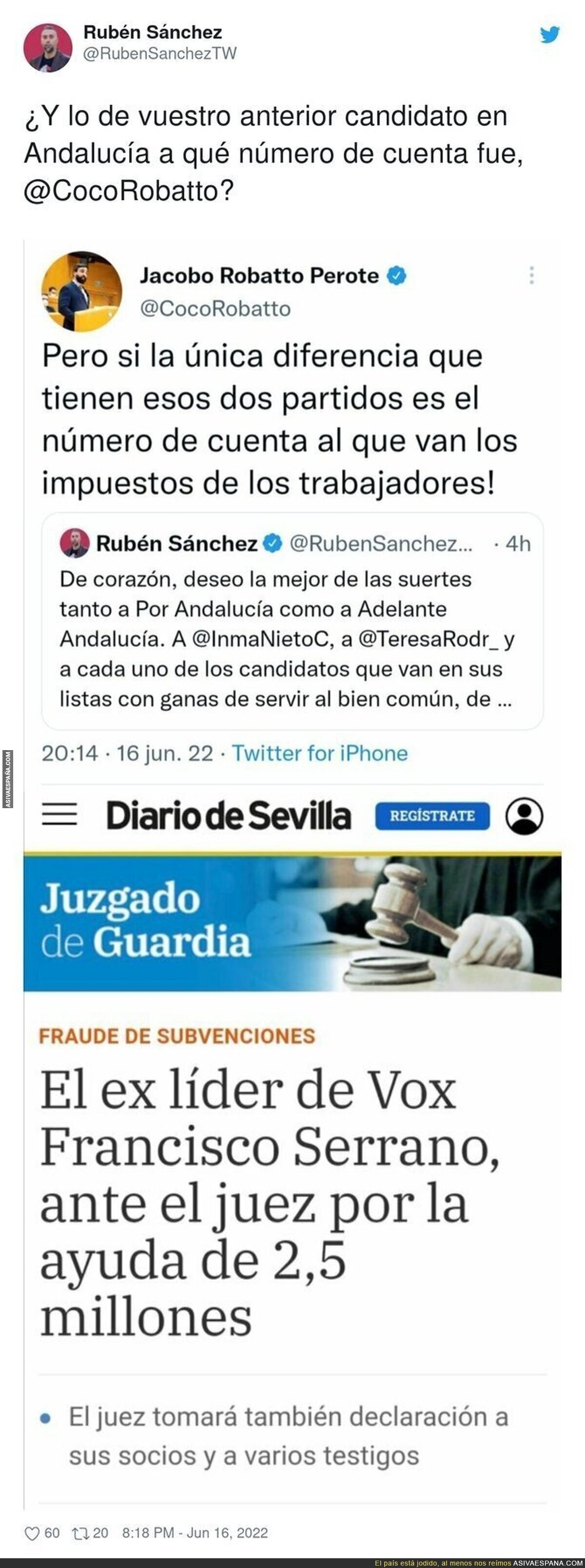 Rubén Sánchez respondiendo a VOX