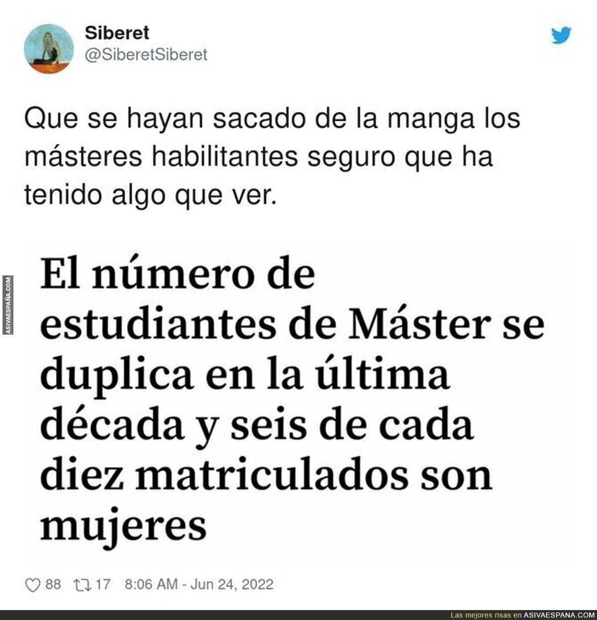 Si no tienes un máster no eres nadie