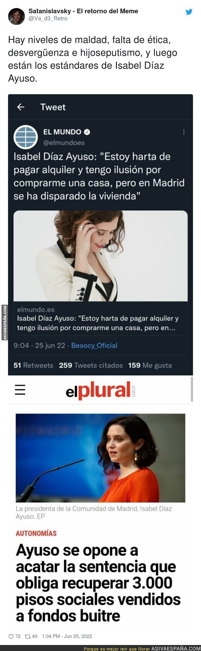 Isabel Díaz Ayuso no tiene vergüenza