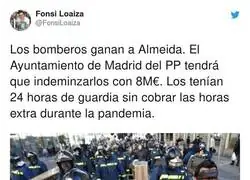 La victoria de los bomberos en Madrid