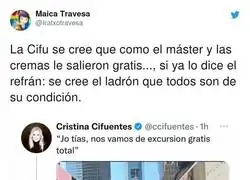 La indignación de Cristina Cifuentes con Irene Montero