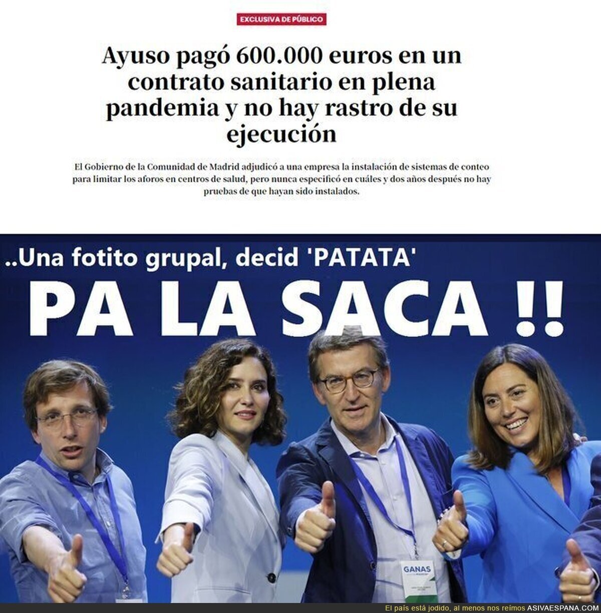 *Otro caso de corrupción* IDA huntando amigos en Pandemia. Todo bien por Madrid