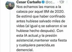 César Carballo tiene un problema