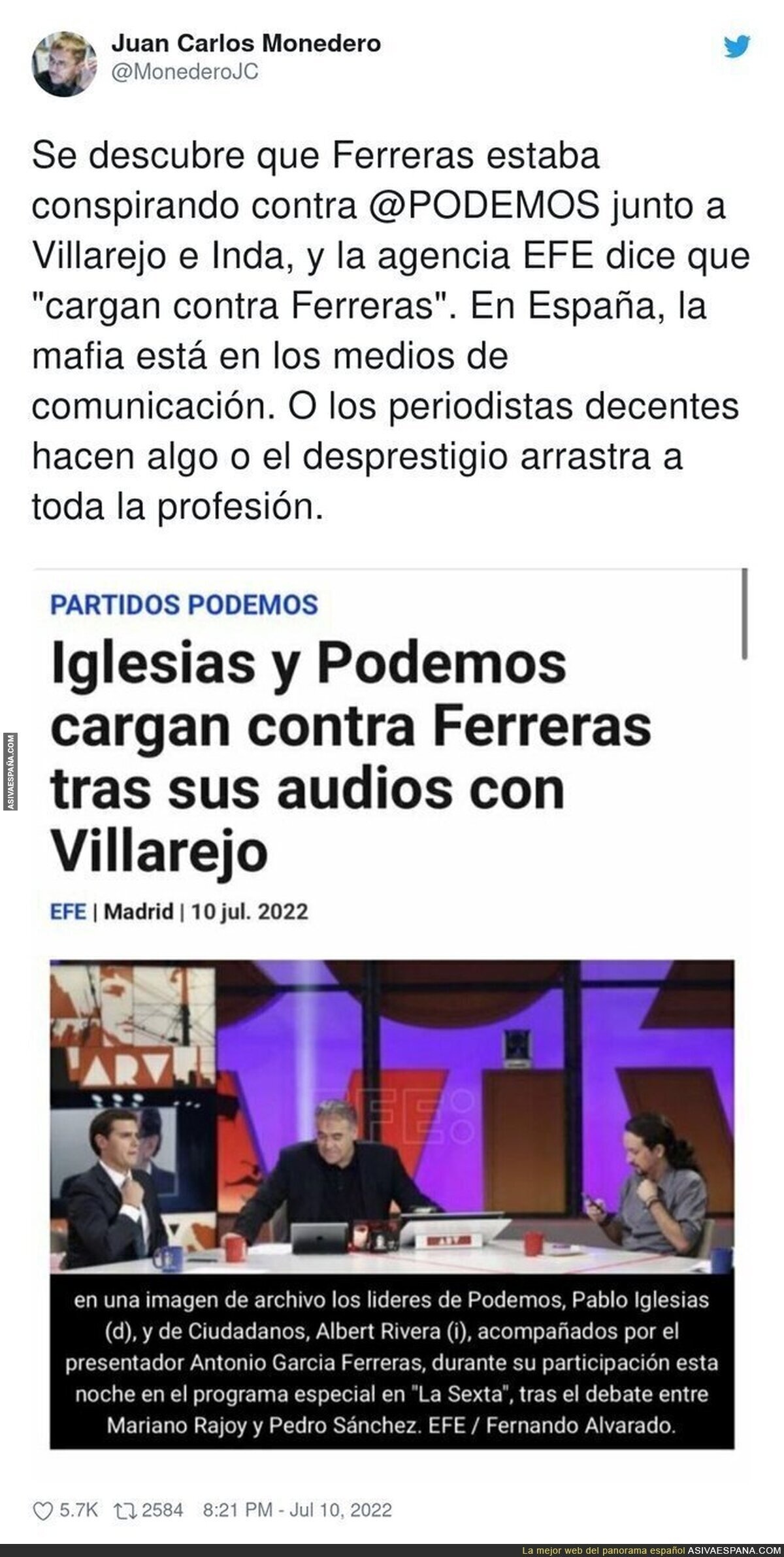 El periodismo español está para el arrastre