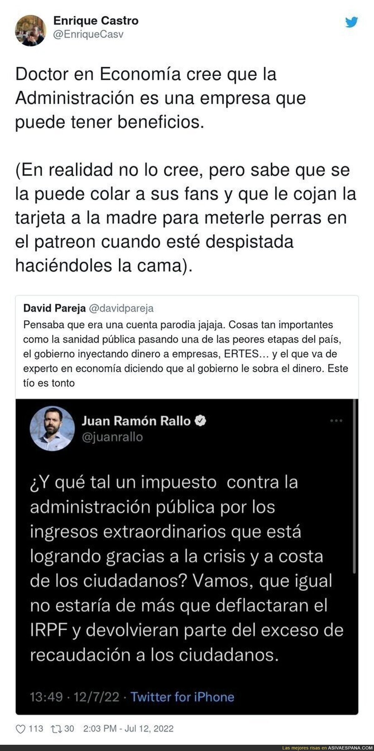 La ignorancia de Juan Ramón Rallo