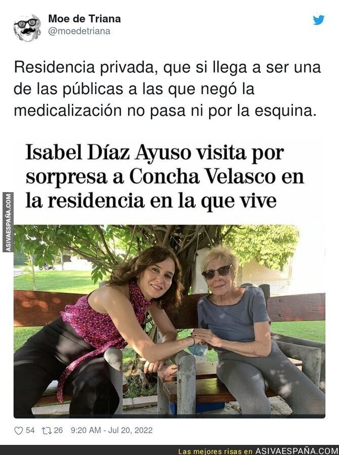 Isabel Díaz Ayuso elige bien sus visitas