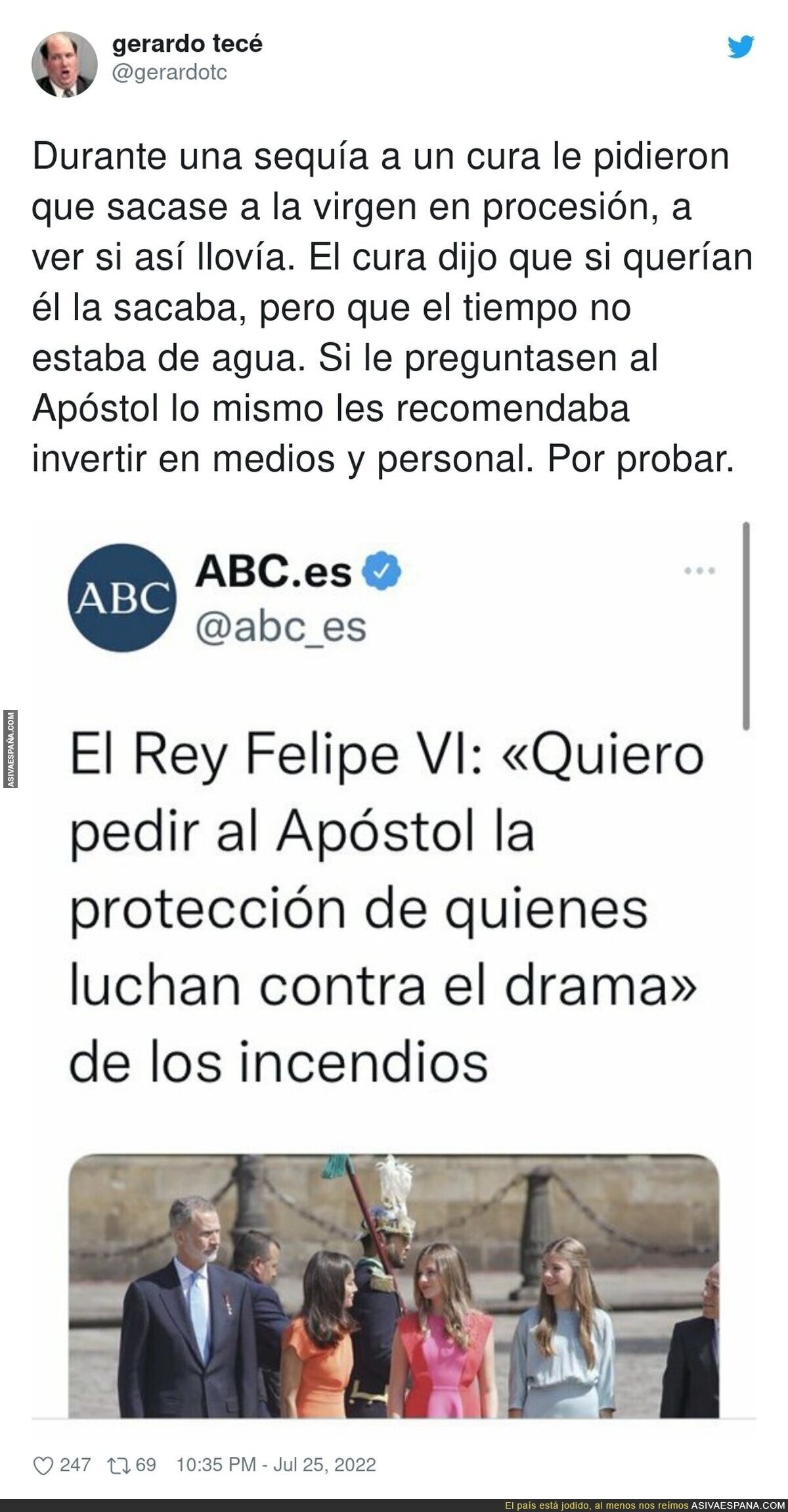 El preparao pidiendo codas a la fe cpntrs los ingendios