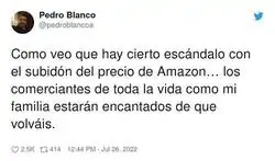La gente que gana con las subidas de Amazon