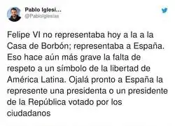 La poca vergüenza de Felipe VI en Colombia