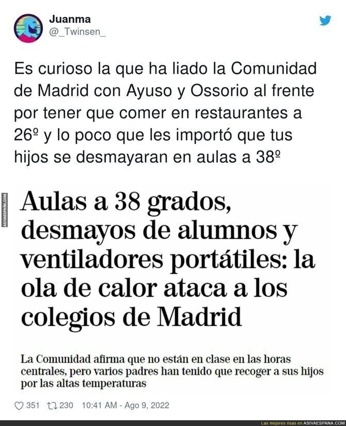 El maltrato de Madrid a las escuelas