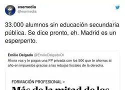 Madrid es un desastre en educación