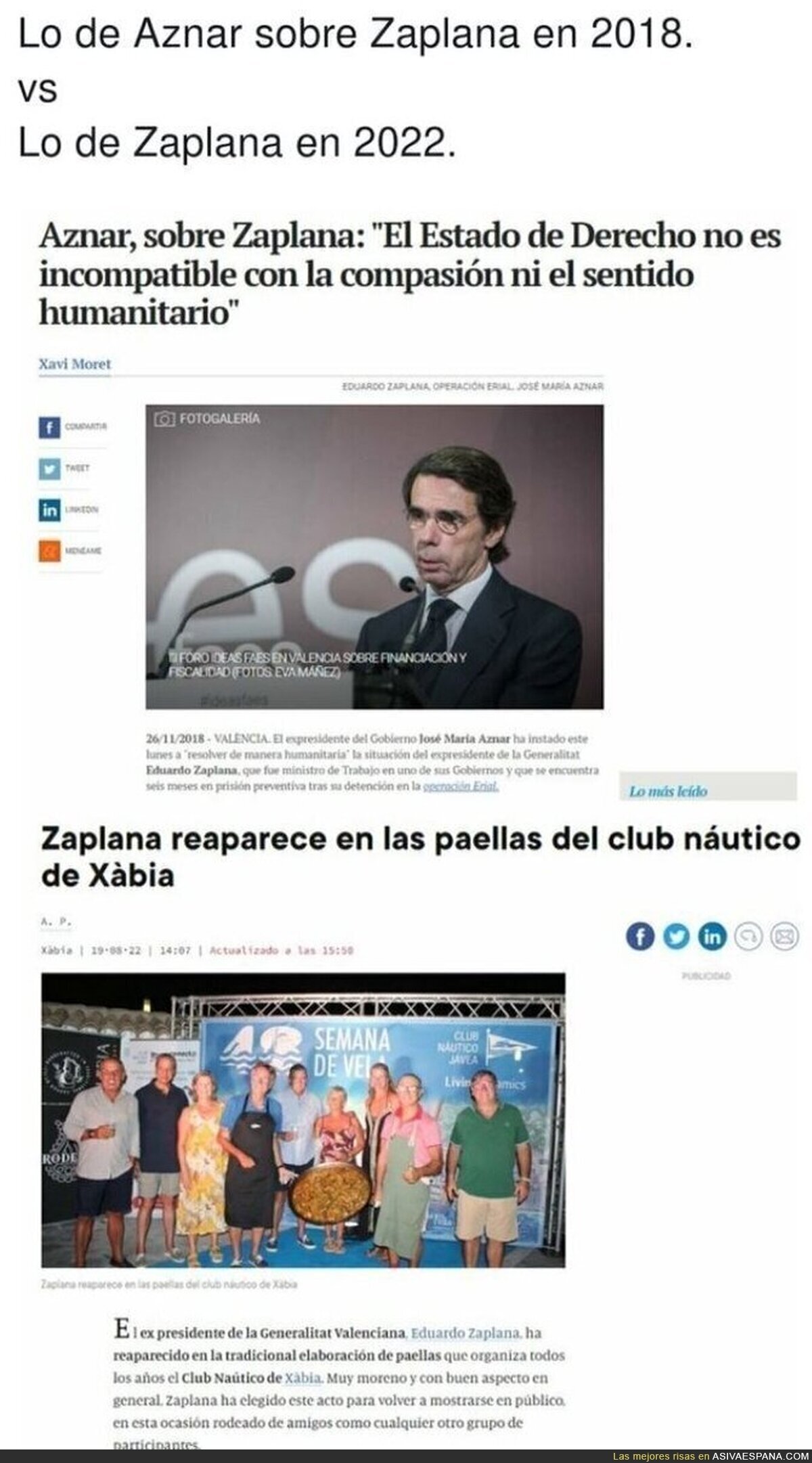 Así es como se han reído en la cara de todos con el asunto de Zaplana