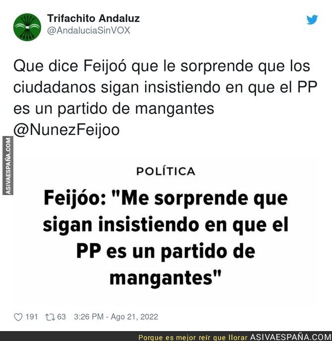 ¿Por qué dirán tanto que el PP es un partido de mangantes?