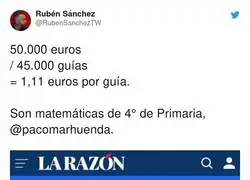 Paco Marhuenda no asistió nunca a clase de matemáticas