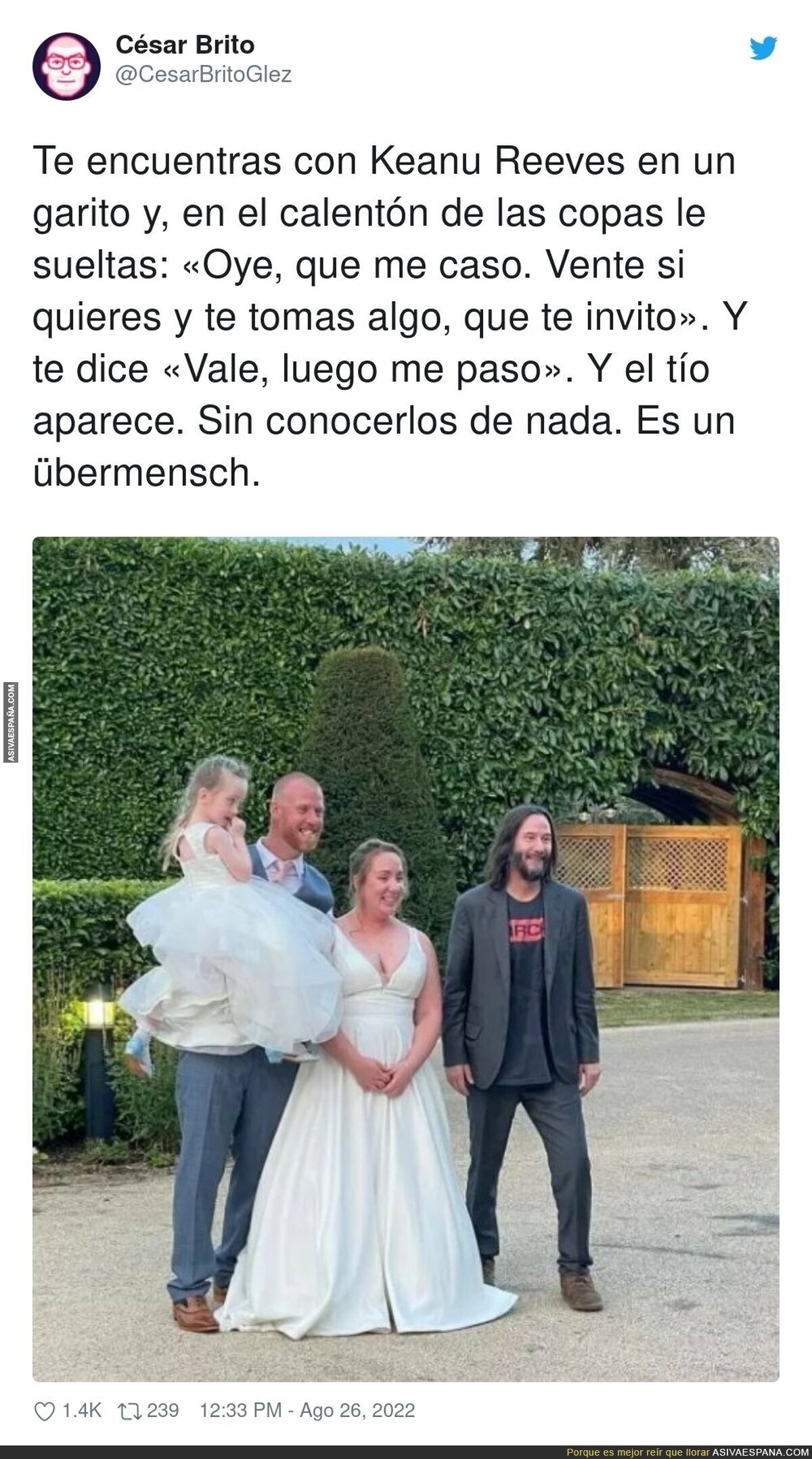 Genial esto de Keanu Reeves