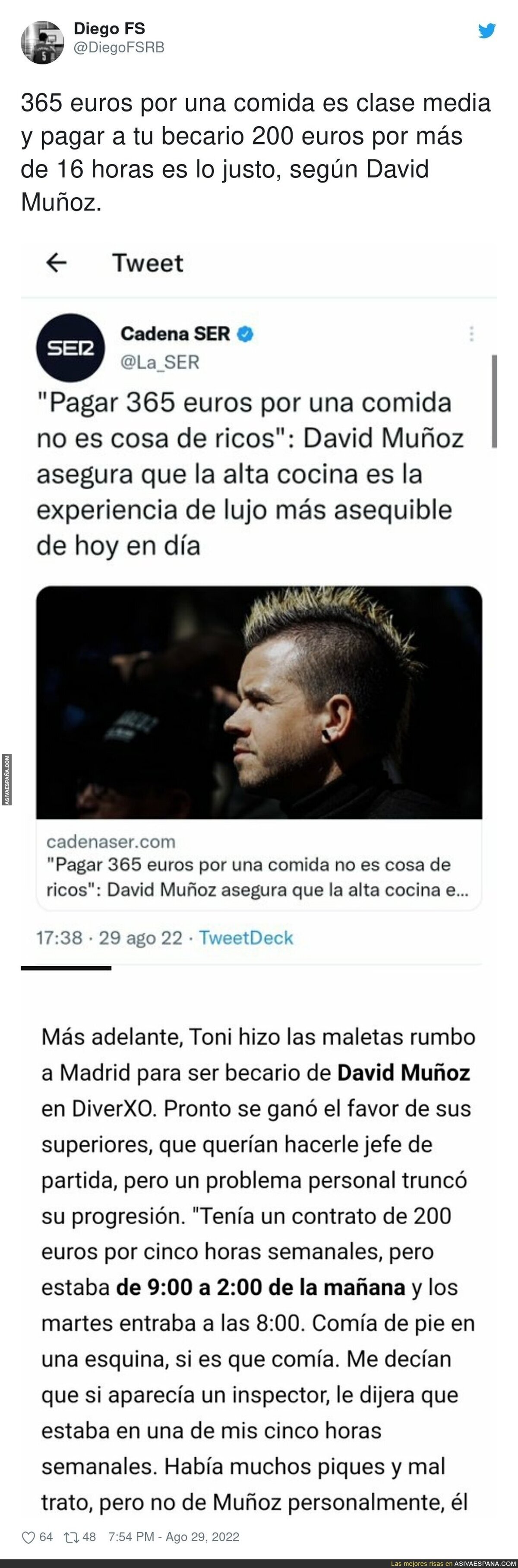 La polémica frase del chef David Muñoz que está dando muchísimo que hablar