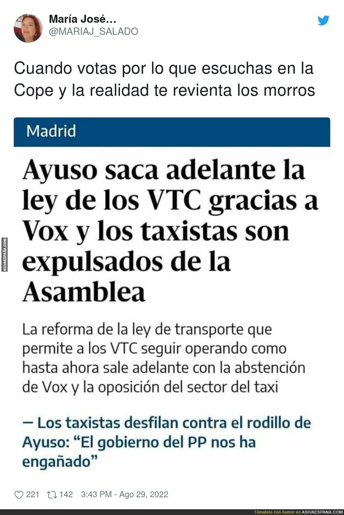 Tiempos oscuros para Madrid y los taxis