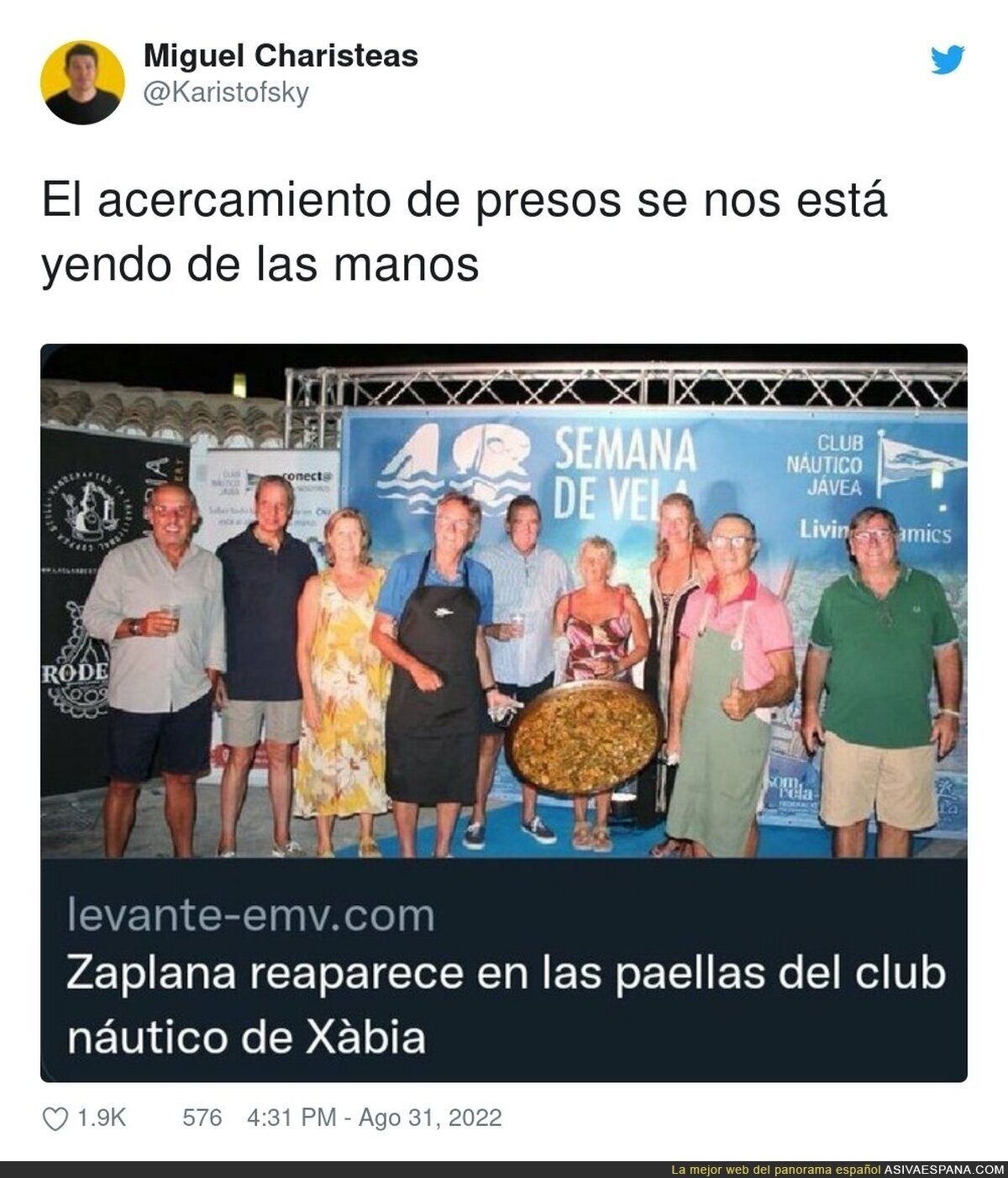 ¿A que esperan para acercar también a Zaplana o al juez canario Alba a una cárcel próxima a su domicilio?, por @Karistofsky