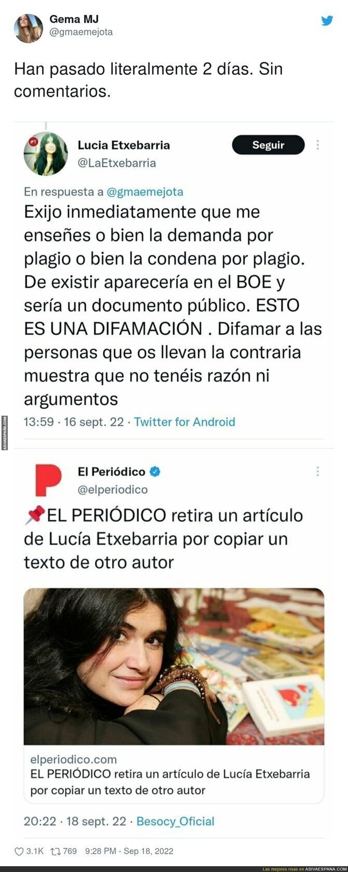 La poca vergüenza de Lucía Etxebarría