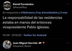 Y así se le calle la boca a los que dicen que Pablo Iglesias era el responsable de las residencias durante la pandemia