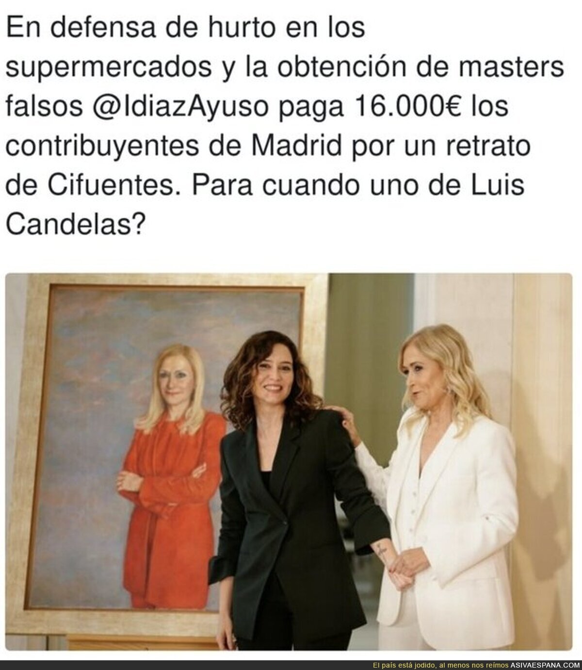 El retrato injustificado para Cristina Cifuentes