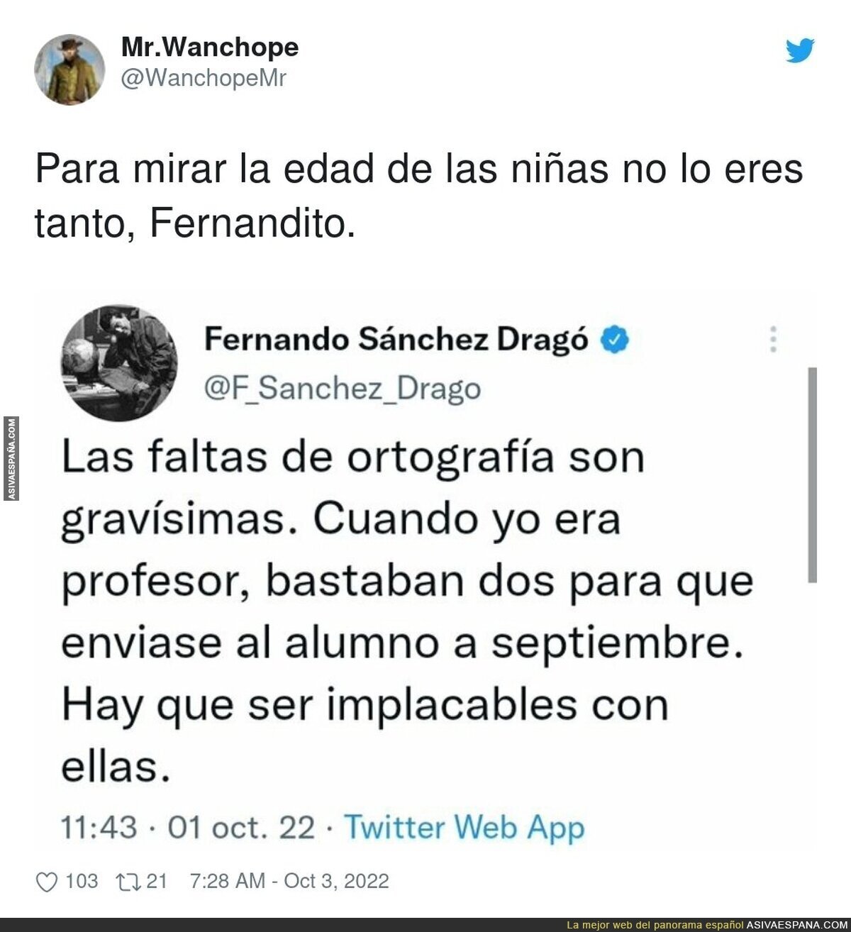Las excepciones de Fernando Sánchez Dragó