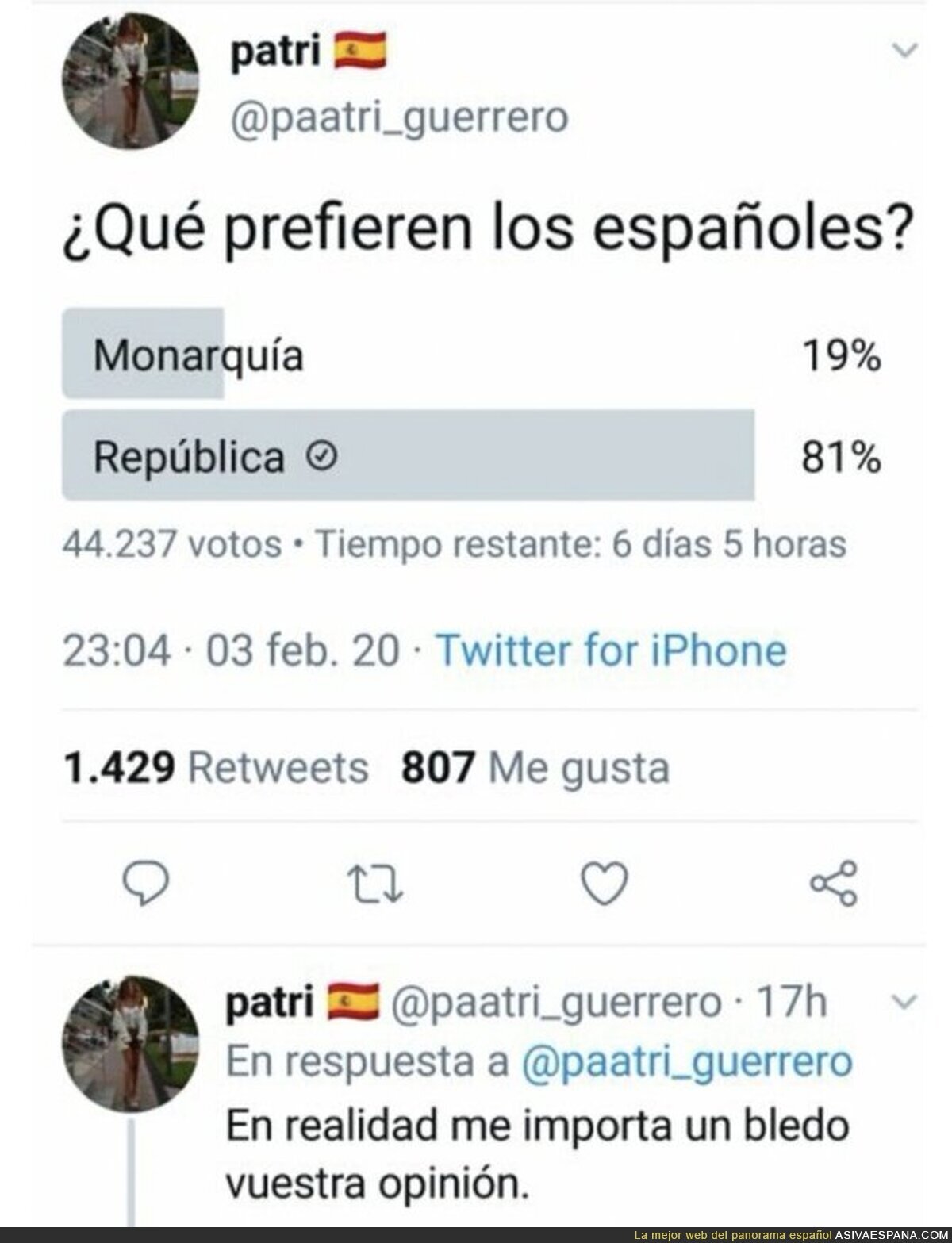 A Patri de VOX no le salió bien la encuesta