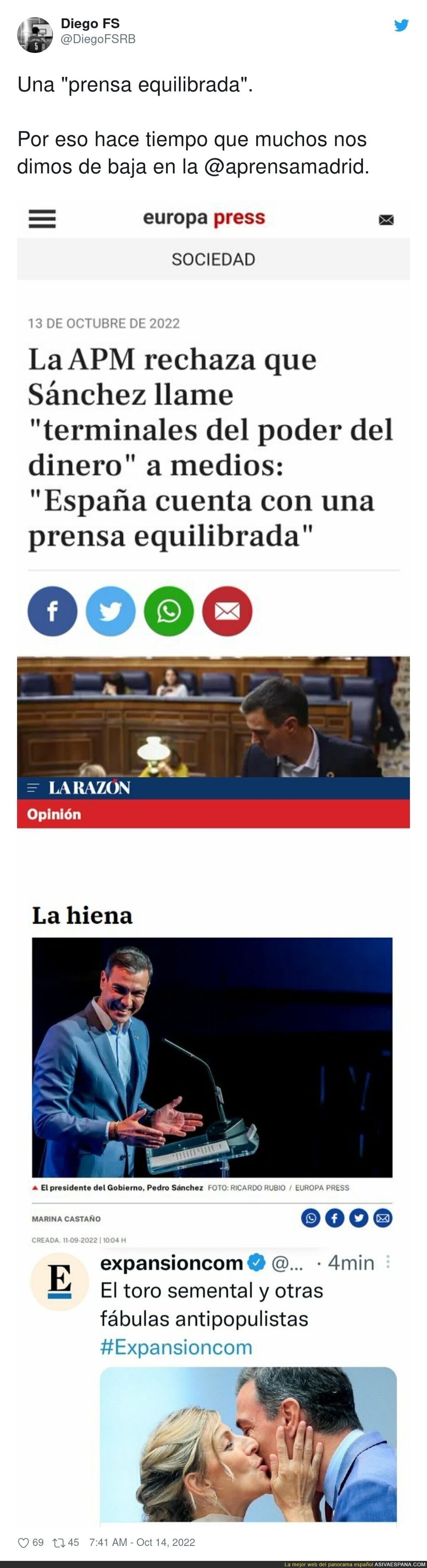 Que esperpento es la prensa española y como se permite todo
